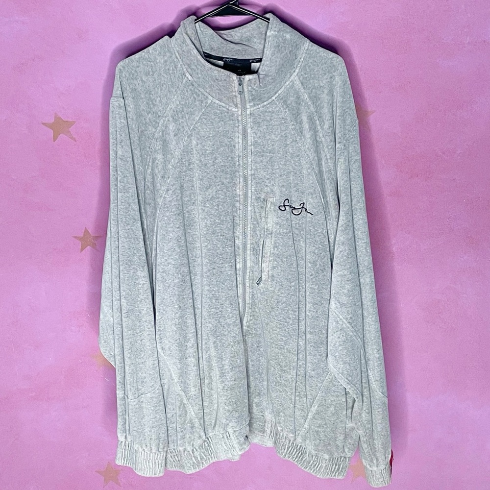 Vintage Sean John ‘90s Velour Track Suit Jacket Velvet Men's Size XXL Zip Up